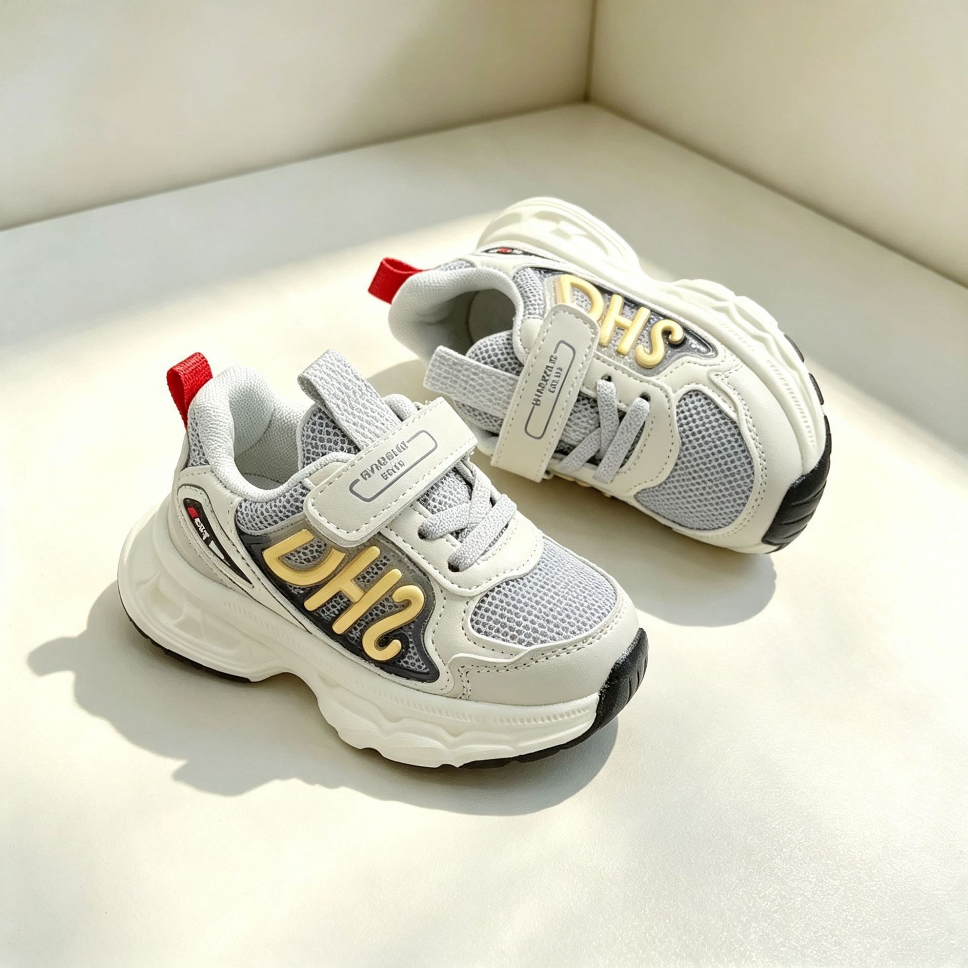 Tallas 22-26/27-31, zapatillas deportivas de doble malla para niños, zapatos transpirables de otoño para niños, zapatos para bebés, zapatos para niñas