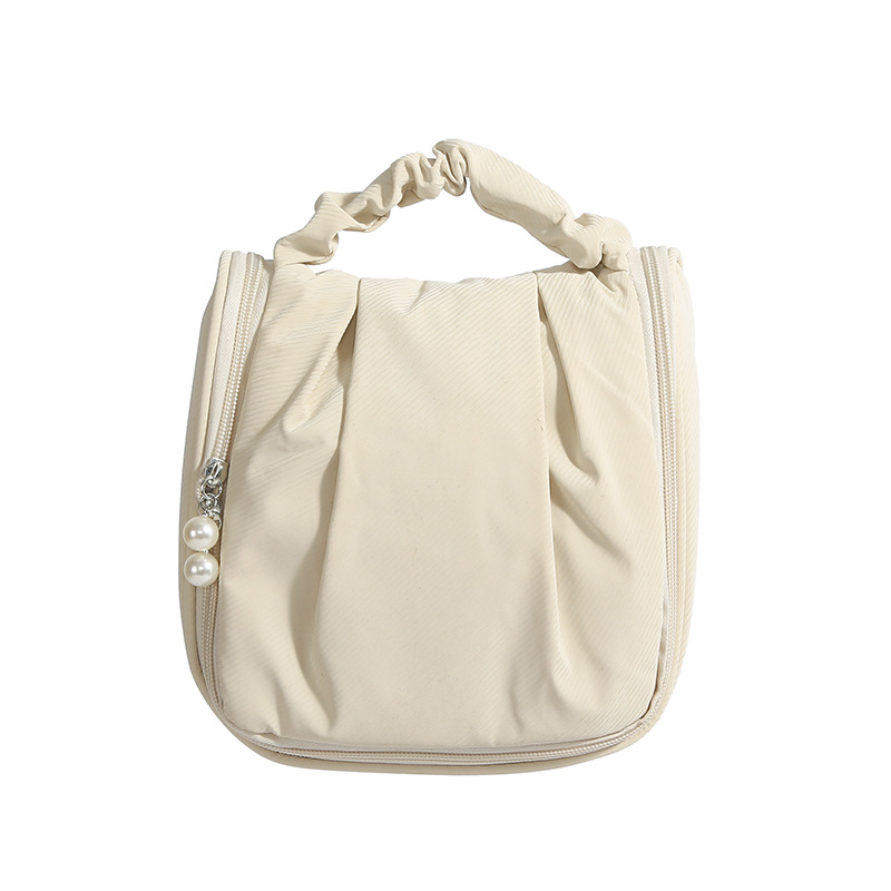 2025 nueva bolsa de cosméticos portátil portátil de gran capacidad de perlas lindas bolsa de almacenamiento de viaje de lavado multifuncional