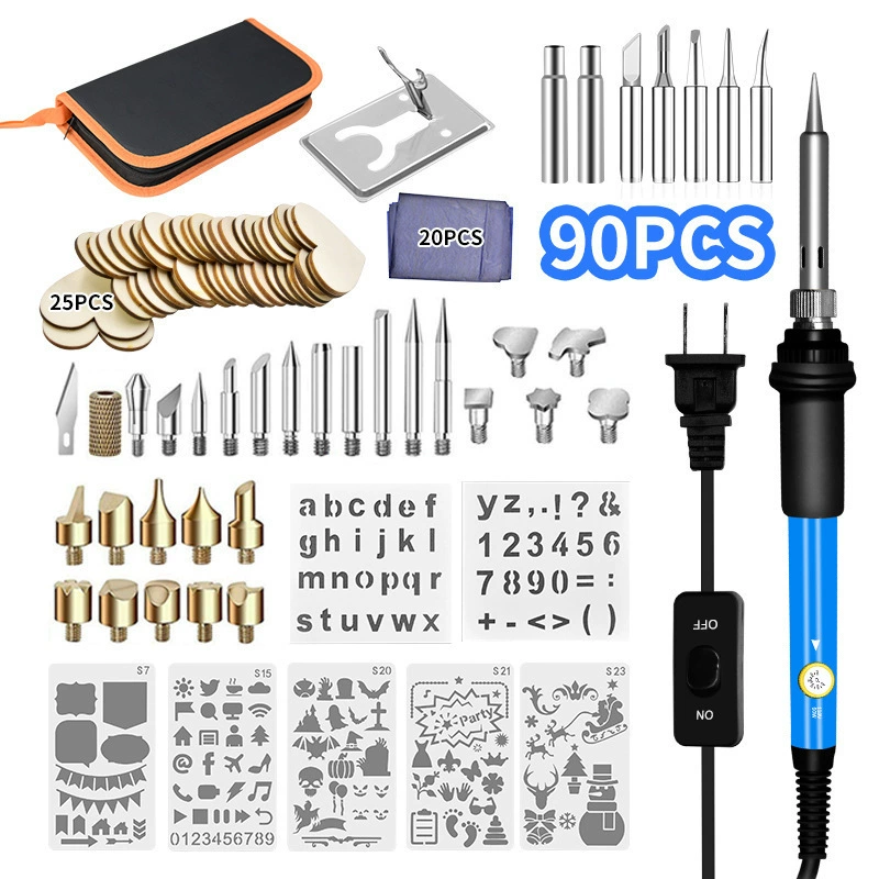 Трансграничная 90-компонентная Резьбовая паяльная проволока с инструментом для ремонта переключателя Электрический паяльник костюм контроль температуры внутренний нагрев Электрический паяльник