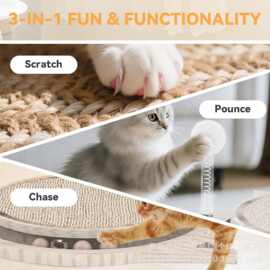 吸盘剑麻猫抓板猫爪板立式贴墙磨爪神器省空间猫咪玩具用品