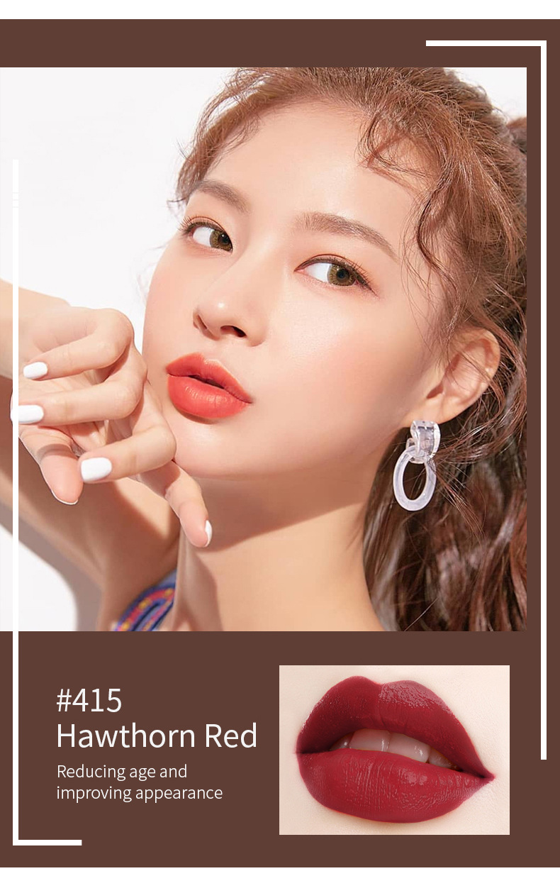 VIBELY Dual-head Lipstick Raincoat Non-stick Cup Long-lasting matte Bright Red 999 Lipstick Two-in-one Lip Gloss undefined