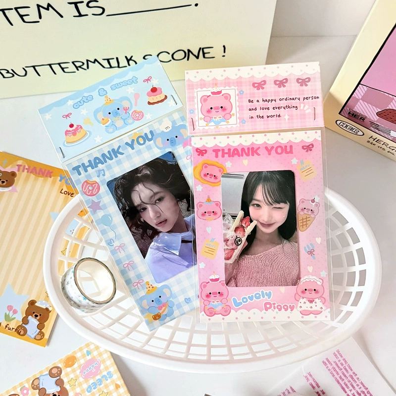 Cute Card Holder Pack, Cartoon Photo Card Sleeves, Assorted Designs, 50pcs Options