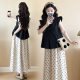 2025 Summer New Flying Sleeve Doll Shirt Top Polo Dot Skirt Elegant Pregnant Women's suit