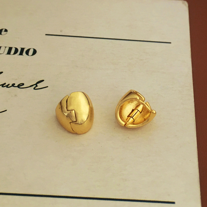 Retro U Shape Copper Ear Studs Plating Copper Earrings