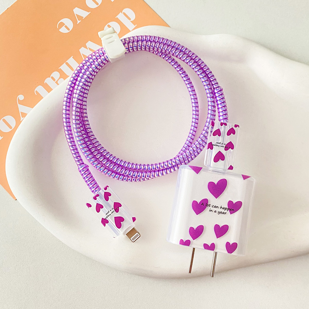 삼성 25w-Multiple Purple Love [블랙 버전]-헤드 기어 라인 커버 2 1 미터 레이저 퍼플 로프