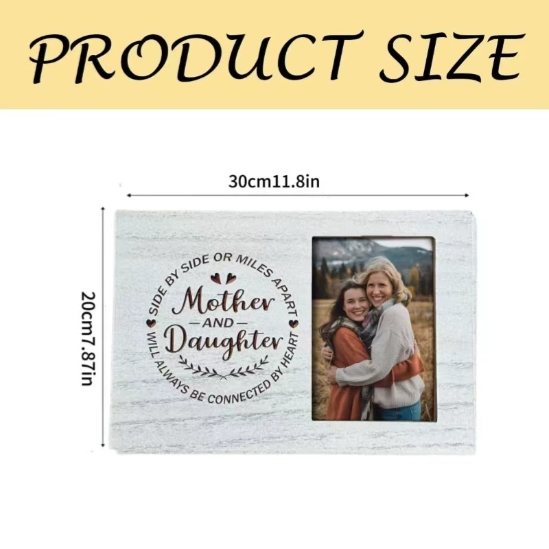 Кросс-бордерный бестселлер: фоторамка для мамы и дочки, праздничный подарок, деревянная декоративная фоторамка