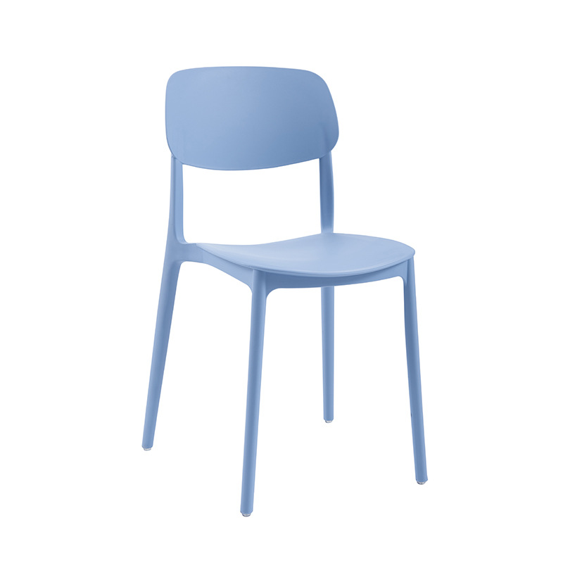 Silla de plástico para el hogar silla de ocio de PP gruesa restaurante postre tienda de té con leche silla de espera respaldo de taburete minimalista moderno