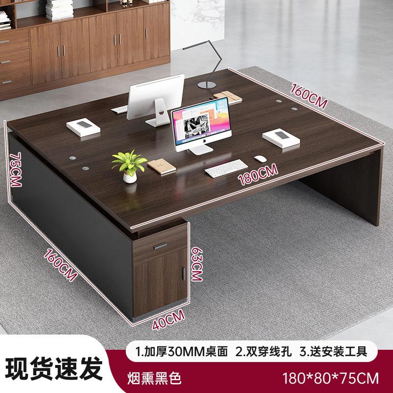 Mesa de oficina doble cara a cara mesa de oficina combinación con cajón mesa de trabajo 2 mesa de computadora financiera para dos personas