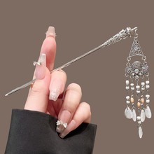 清風新中式古風發簪女高級感步搖流蘇盤發漢服旗袍配復古飾頭飾品