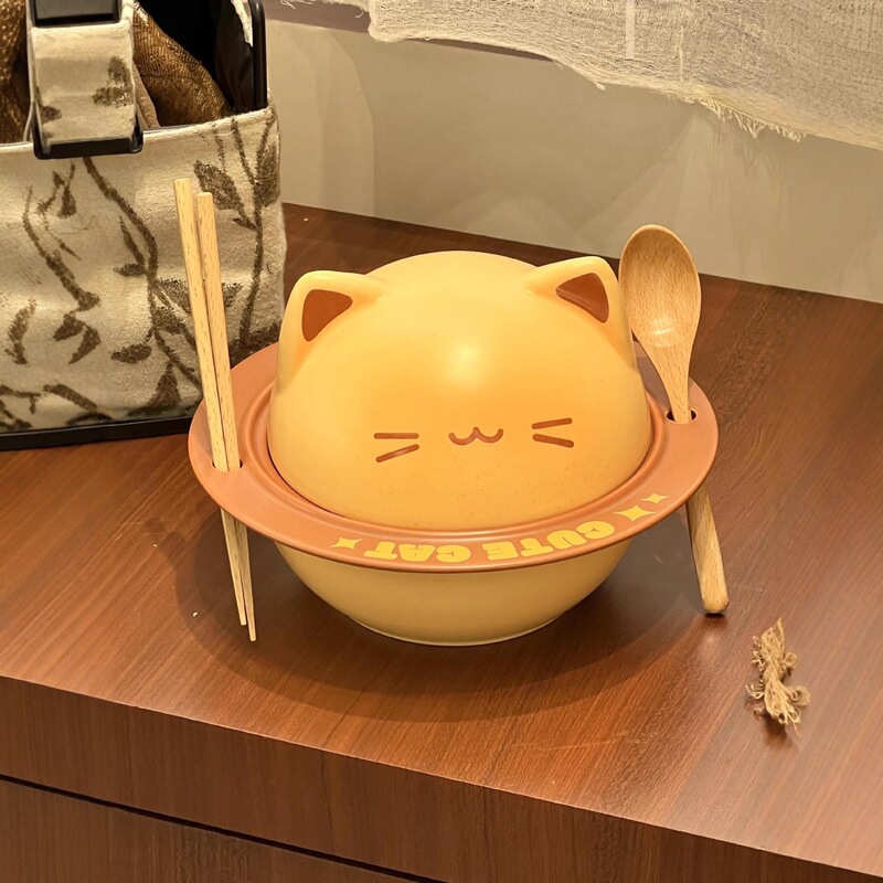 可爱创意卡通釉下彩焦糖猫咪陶瓷咖啡杯碟高颜值马克杯家用宿舍|undefined