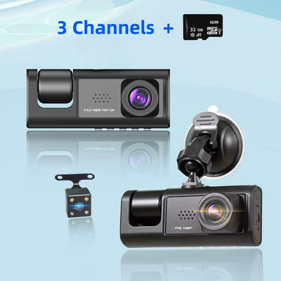 Driving recorder Vision, Mobile Phone Connectivity, Simultaneous - does-not-come-with-memory-card-three-recordings-in-front-of-the-car-inside-the-car-behind-the-car-wifi