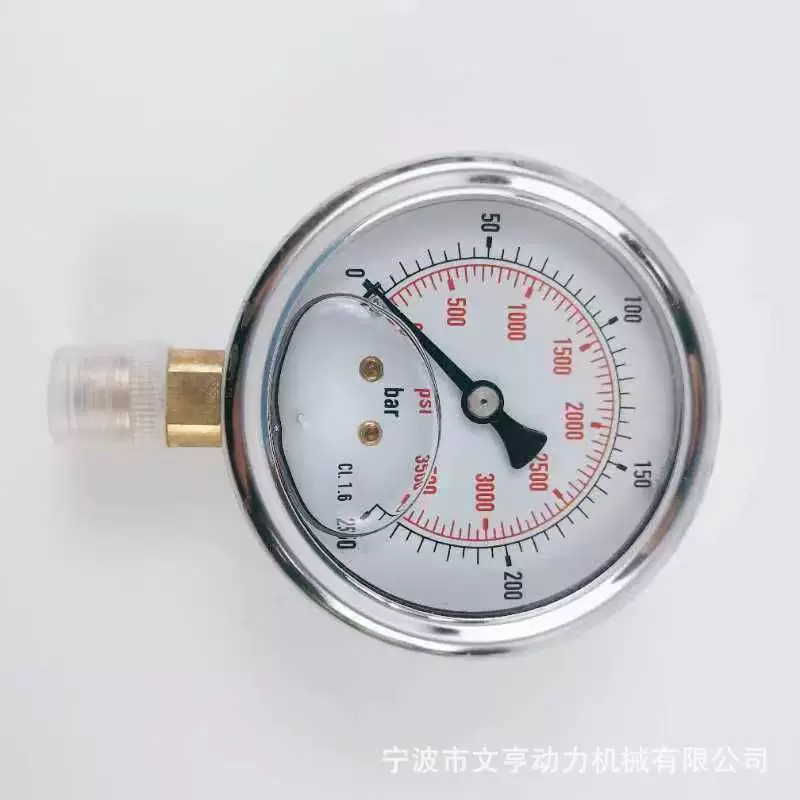 Манометр YN60 радиальный, маслозаполненный, ударопрочный, класс точности 1.6, прямые продажи от Wenheng Power, высокоточный манометр.