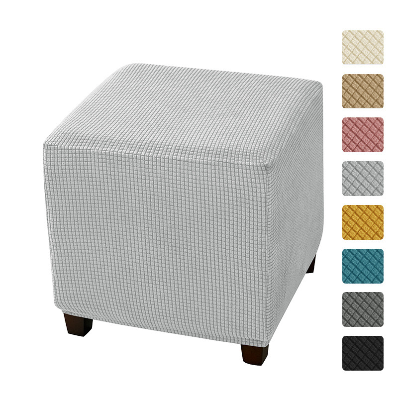 Grenzüberschreitender Fußtritthocker-Bezug Amazon elastischer Veloursleder quadratischer Fußhocker-Bezug Schutzbezug Abdeckung Pedal Cover - 10
