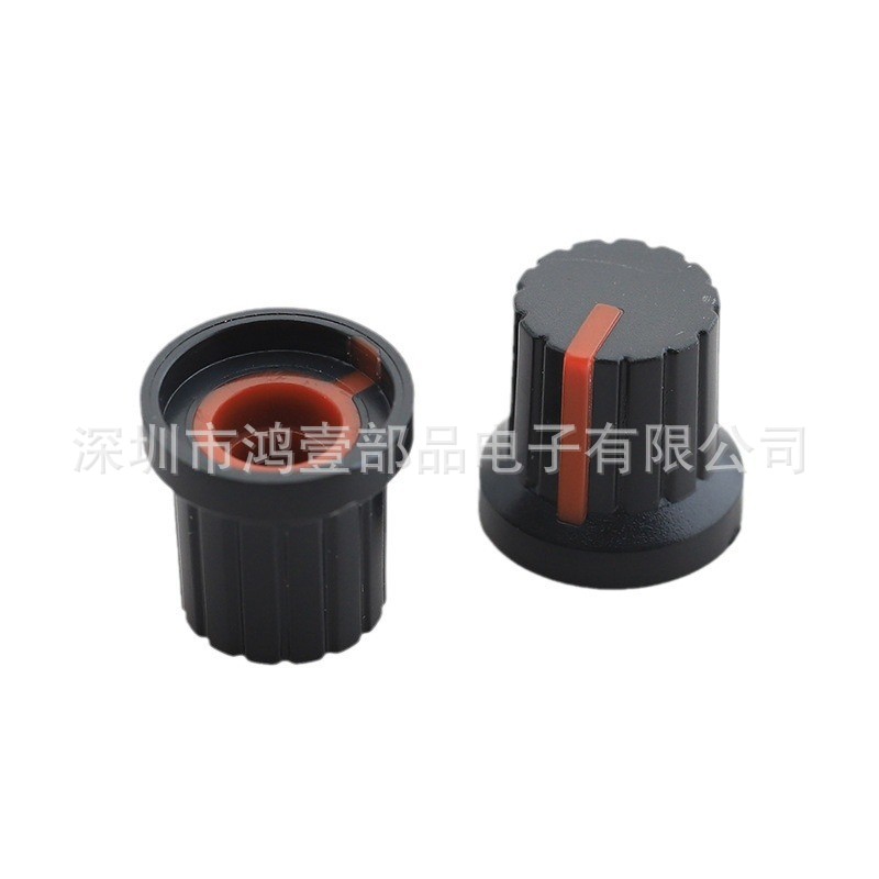 鸿壹销售B54 15×14.8MM塑料旋钮帽 红色电位器旋钮开关帽