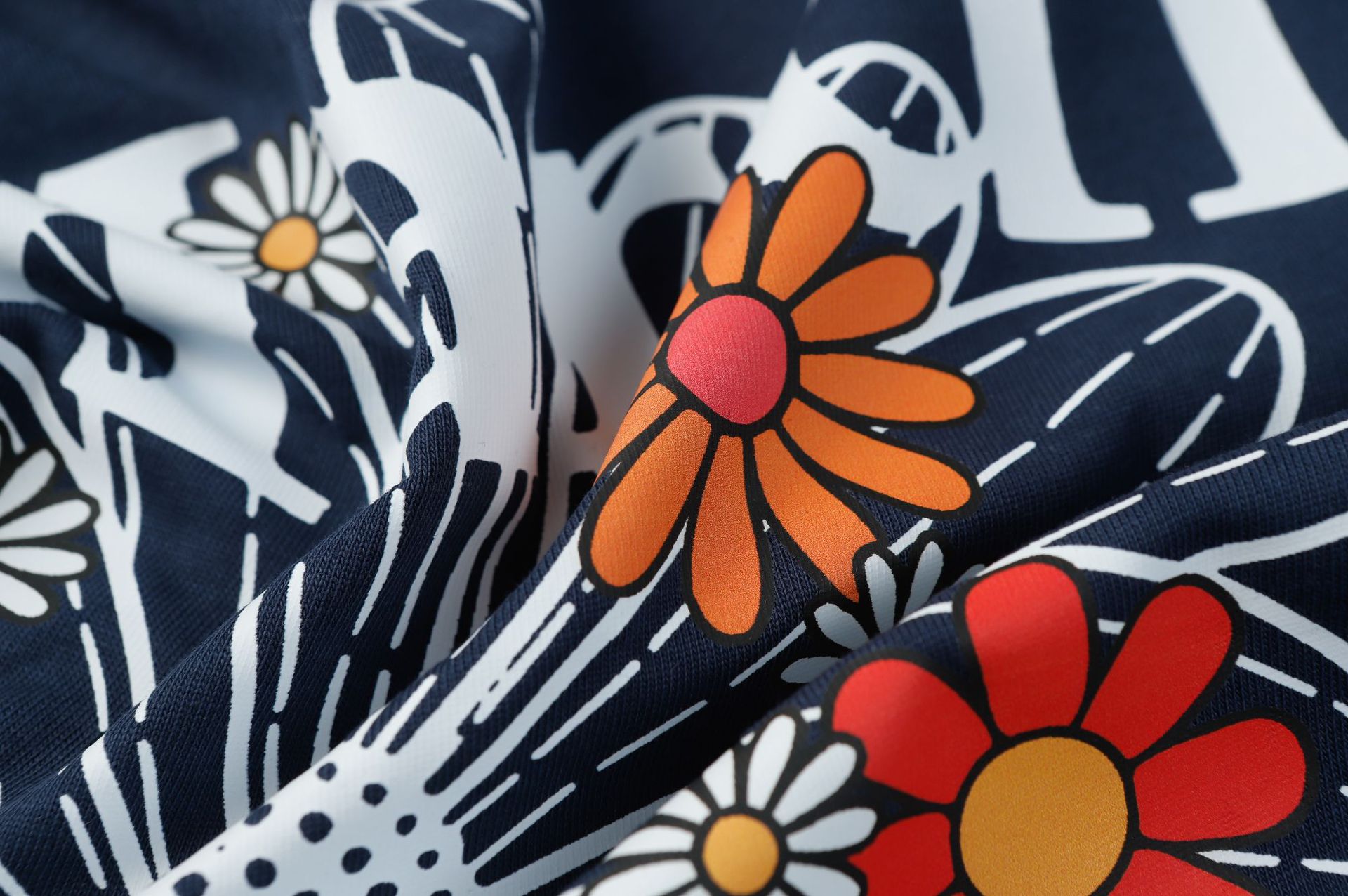 New Mardi Daisy Floral Print Short Sleeve Round Neck Loose T Shirt Summer Pure Cotton Casual Women's Top_ecoleips.com