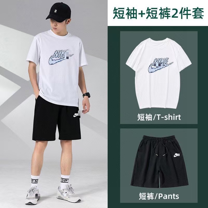 Putian Cross-Border Nk-Style Casual Couple's Short-Sleeve Shorts Trendy Sports Set Suitable for Both Men and Women Putian Cross-Border Nk-Style Casual Couple's Short-Sleeve Shorts Trendy Sports Set Suitable for Both Men and Women