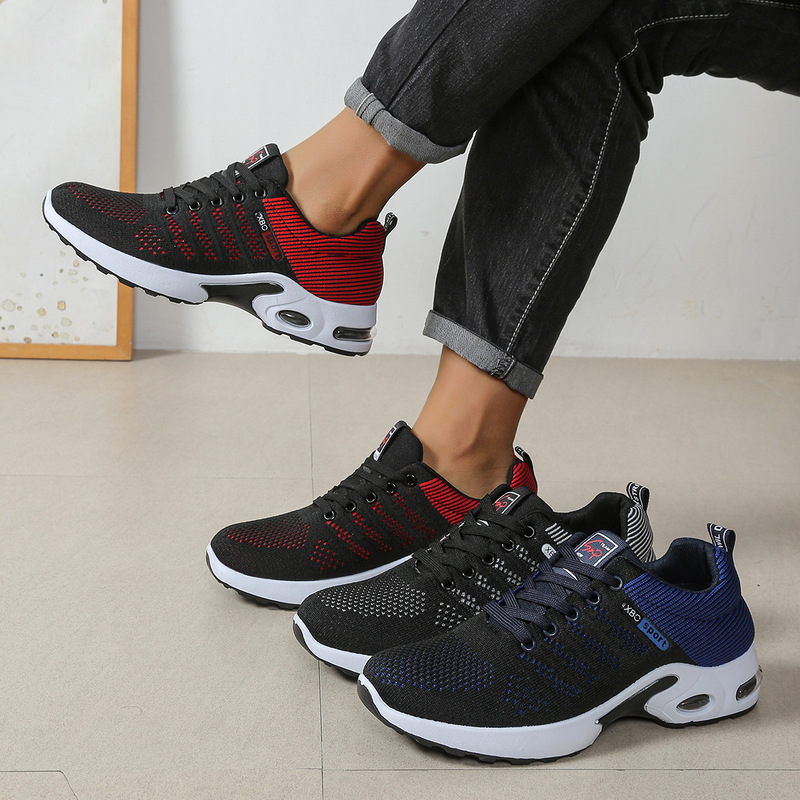 Men's Shoes Autumn 2024 Factory Direct Sale Air-Cushioned Soft-Soled Sports Shoes Wholesale Cross-Border Dropshipping Fly-Knit Shoes Men's Shoes Autumn 2024 Factory Direct Sale Air-Cushioned Soft-Soled Sports Shoes Wholesale Cross-Border Dropshipping Fly-Knit Shoes