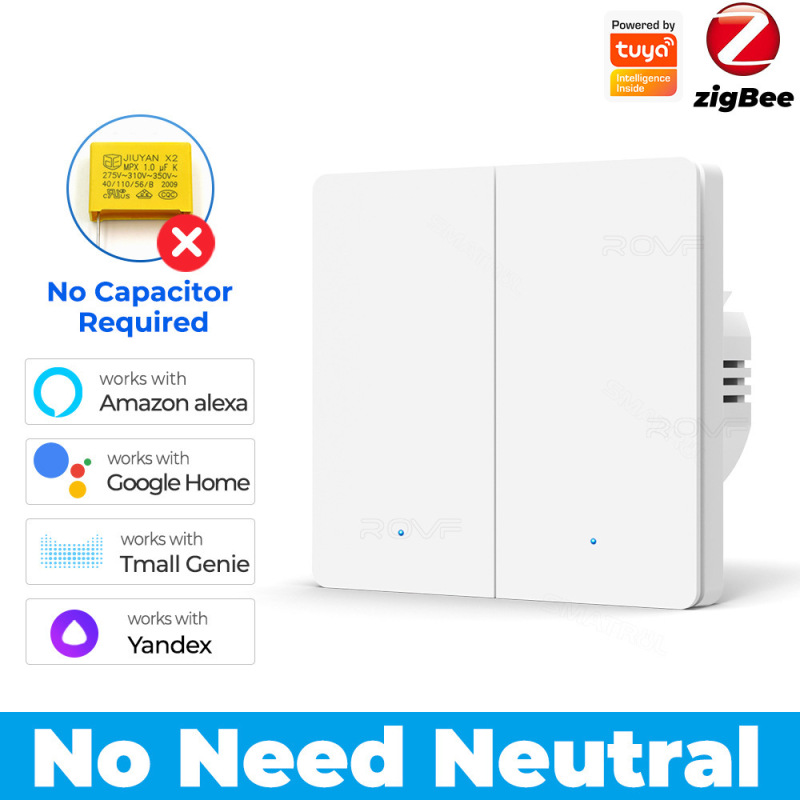 Zigbee Tuya スマートホーム壁キーボタンリモートコントロールスイッチライトアプリ音声タイミング制御スイッチ|undefined