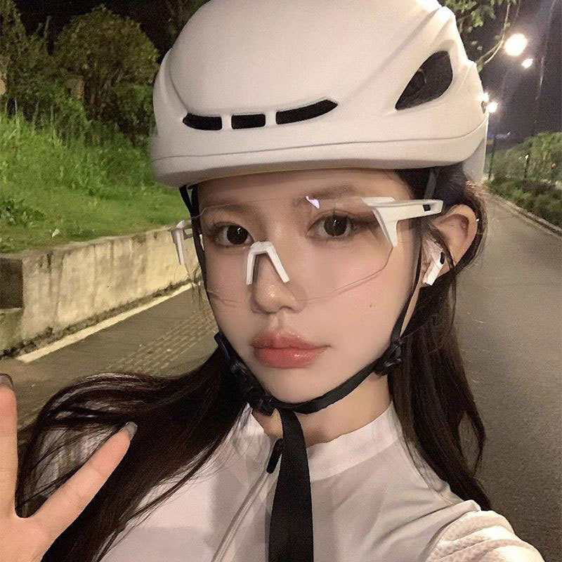 サイクリングスマート色変化ゴーグルロードバイク自転車防風砂用品インターネット有名人昼夜両用サングラス女性用|undefined