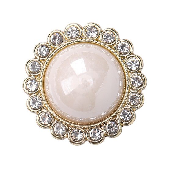 Pearl buckle wholesale metal hand-stitched round square clothes accessories Chanel style coat shirt button button button