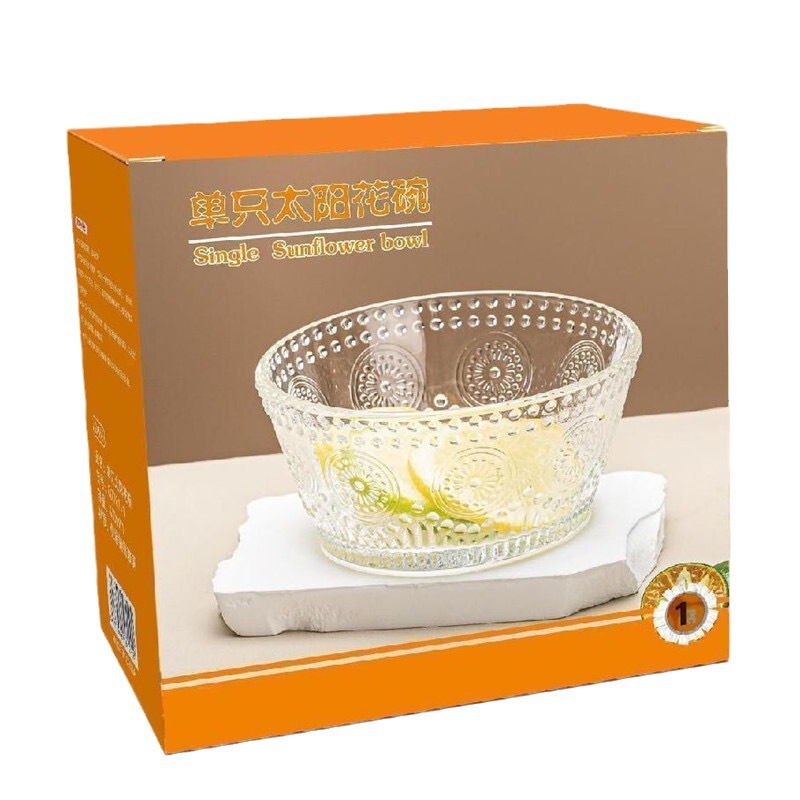 家庭用ガラスボウルセット太陽花果物サラダボウルクリエイティブ食器セットアイスクリームボウル食器卸売り|undefined
