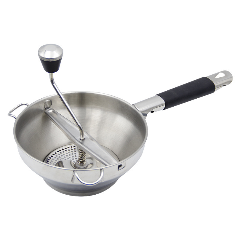 不锈钢果酱机手动食物磨菜器辅食磨泥器蔬菜研磨器土豆研磨辅食机|undefined