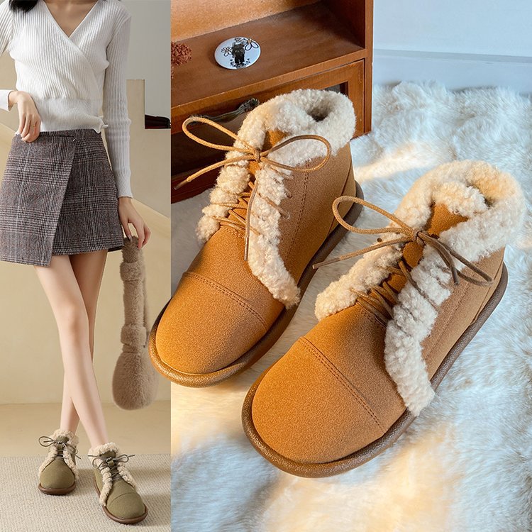 Women's Streetwear Solid Color Round Toe Cotton Shoes display picture 19