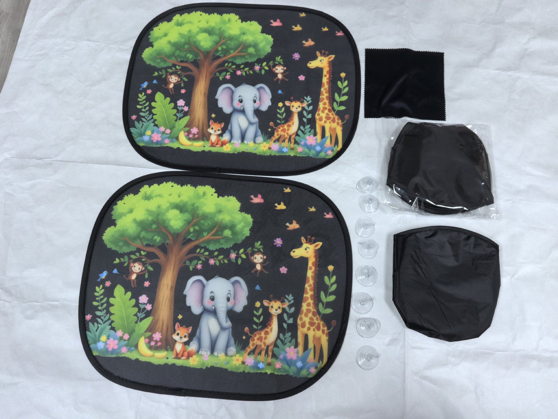 Children's Car Curtains, Sunshades, Magnetic Sunshade Curtains, Summer Baby Sun Protection and Heat Insulation Curtains, Cartoon Car Side Window Thick Sunshades