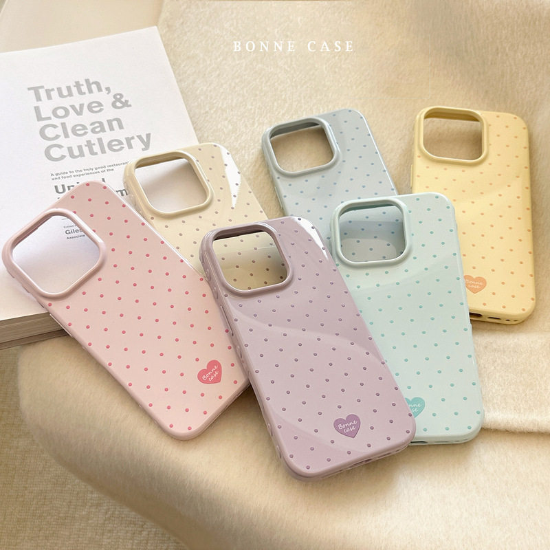 Casual and Suitable for Apple 17 Mobile Phone Case Iphone16 Contrasting Color Polka Dots 15Promax Dropshipping 14 All-Inclusive 13 Fresh Casual and Suitable for Apple 17 Mobile Phone Case Iphone16 Contrasting Color Polka Dots 15Promax Dropshipping 14 All-Inclusive 13 Fresh