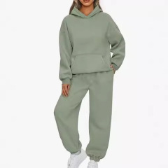 2023欧米の外国貿易の秋冬の新型のアマゾンの女性の2つのセットのカジュアルなパーカーのスポーツ服のズボンのスーツ