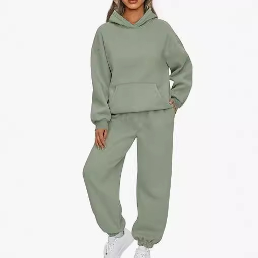 2023欧米の外国貿易の秋冬の新型のアマゾンの女性の2つのセットのカジュアルなパーカーのスポーツ服のズボンのスーツ|undefined