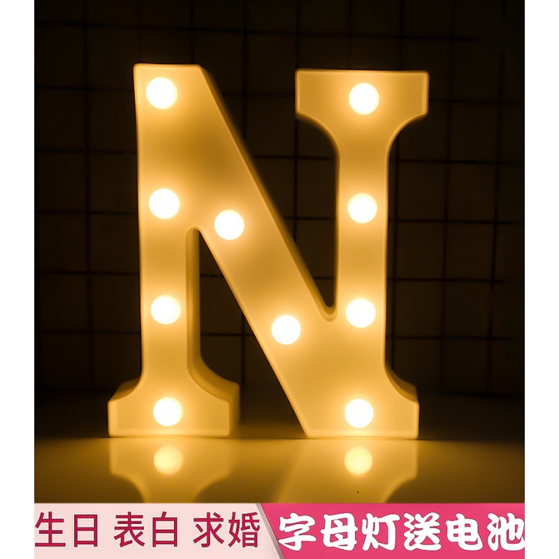 Feliz cumpleaños luz LED inglés Digital Color luz luminosa confesión romántica escena apoyos diseño carta luz al por mayor