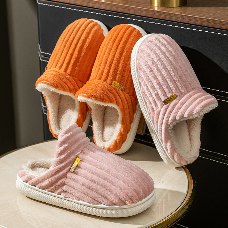 Zapatillas de algodón para mujer zapatos acolchados de algodón para Otoño e Invierno pareja interior hogar padre-hijo cálido hogar confinamiento lana zapatos acolchados de algodón para hombres