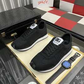 外贸男鞋广州货新款高端牛皮拼接帆布厚底休闲运动鞋