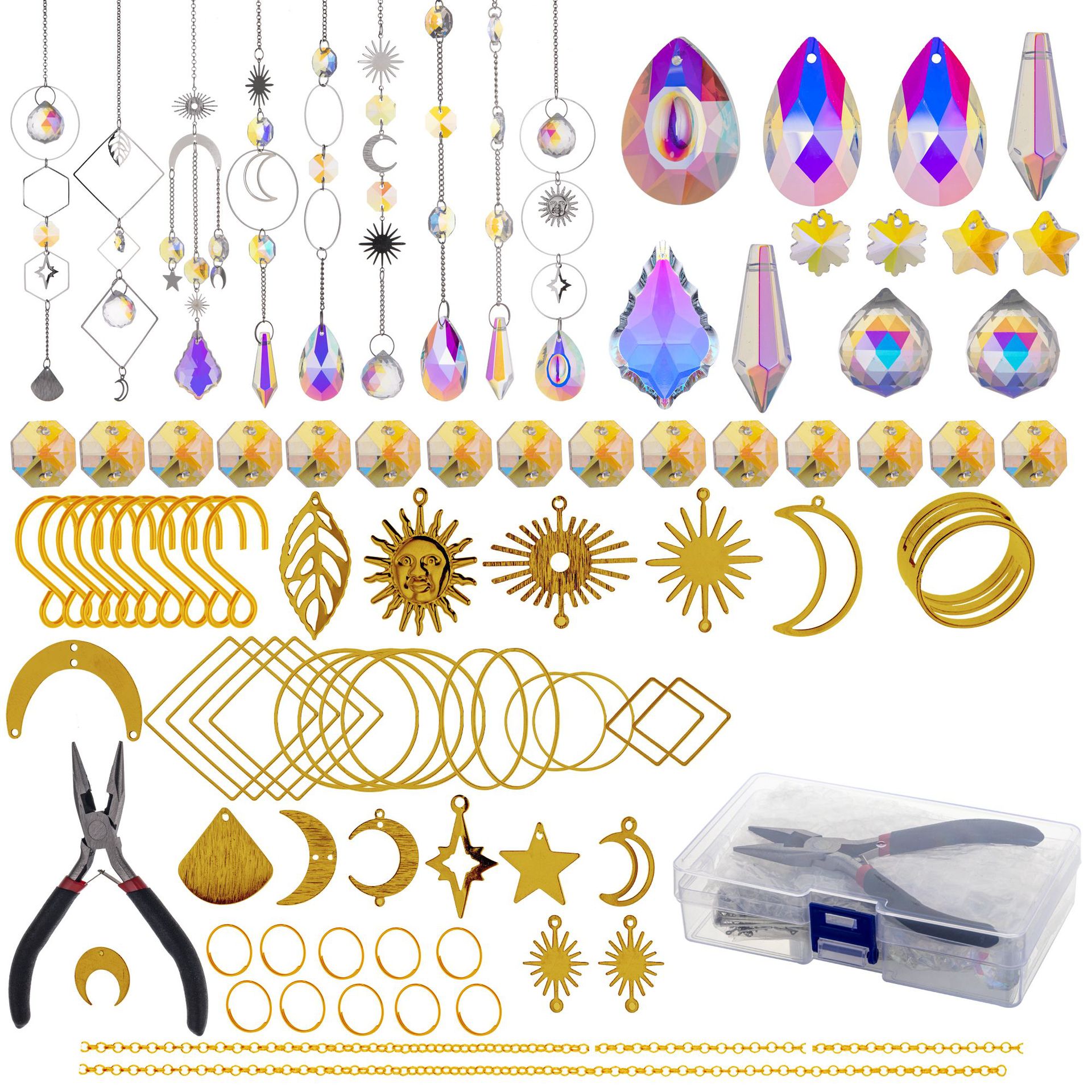 270g Weight Pendant Jewelry Making Type 1 Set Crystal Water Droplets Pendant