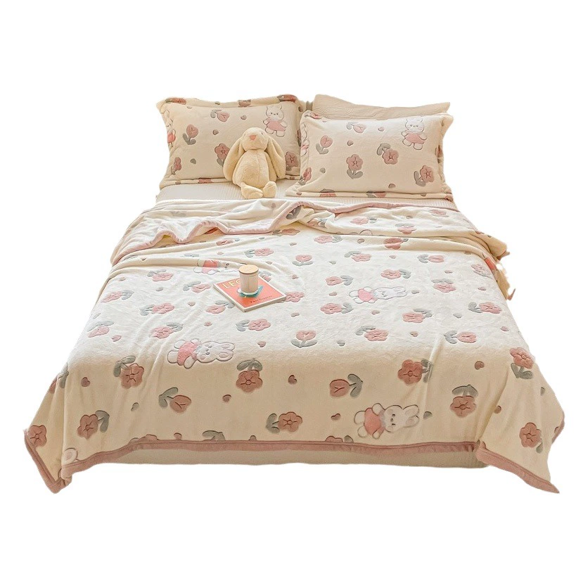 Зимнее фланелевое одеяло Двустороннее утолщенное коралловое одеяло типа молочного одеяла