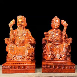 Black sandalwood and rosewood carvings of Tugong Tupo home dedicated to the God of Wealth, Buddha statue ornaments, wood carving crafts