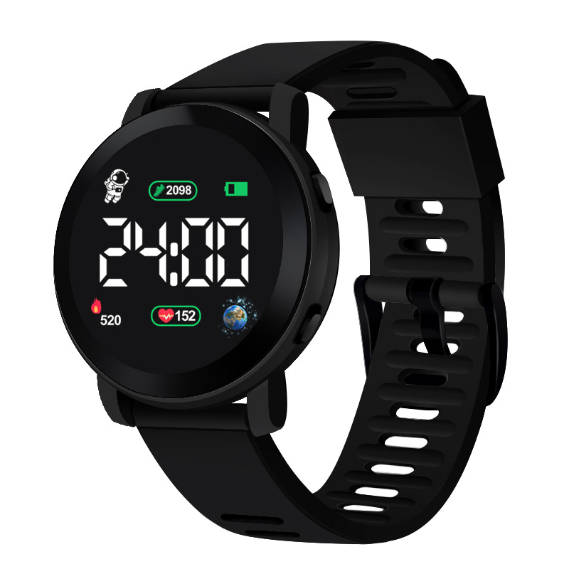 Caliente nuevo LED ronda reloj electrónico tendencia de la moda ocio al aire libre impermeable estudiante deportes reloj electrónico