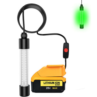Suitable for Dewalt, Milwaukee, Makita, Ryobi Underwater Fishing Lights, Dock Boats, Kayaks, Night Fishing Lights 18V