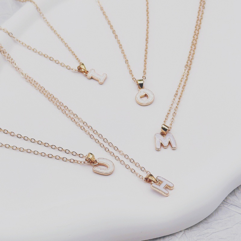 Collier Lettre Alphabet Pendentif Irrégulier Bijou Fantaisie_voghion.com