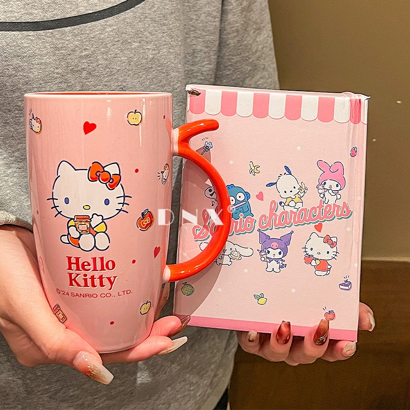 Большая керамическая кружка Sanrio для девочек, летняя питьевая чашка, милая пара кофе чашка парню подарок на день рождения