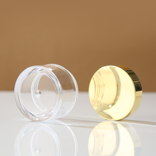 10g 20g transparent thick wall cream bottle 30g 50g transparent round box mud film jar electroplated gold wide mouth bottle