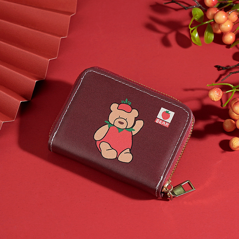 Nuevo tarjetero de dibujos animados antimagnetismo femenino pequeño y lindo, de gran capacidad, tarjeta de identificación múltiple, tarjetero, monedero