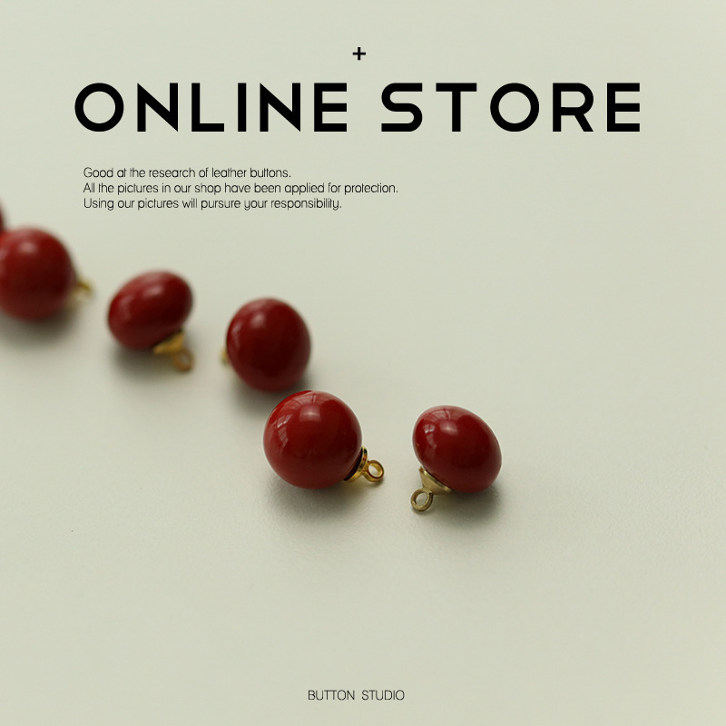 MOSN big red pearl button cheongsam sweater button metal base shirt top button women's clothing decorative buckle MOSN big red pearl button cheongsam sweater button metal base shirt top button women's clothing decorative buckle