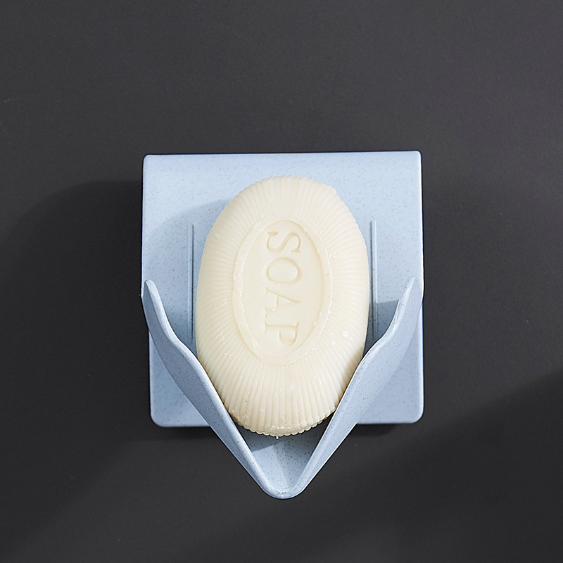 Creativo en forma de hoja caja de jabón ponche-libre de pie ventosa drenaje baño jabón rack caja de jabón de lavandería