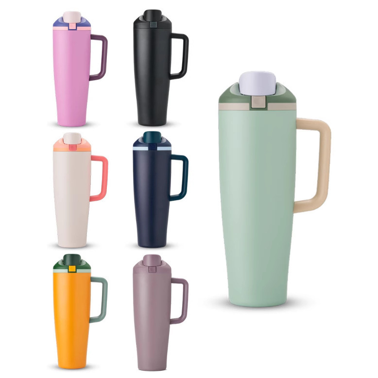 owala 新しいカーカップダブルドリンクデザインクロスボーダーホットモデル 30oz40oz ステンレス鋼スポーツウォーターカップ|undefined