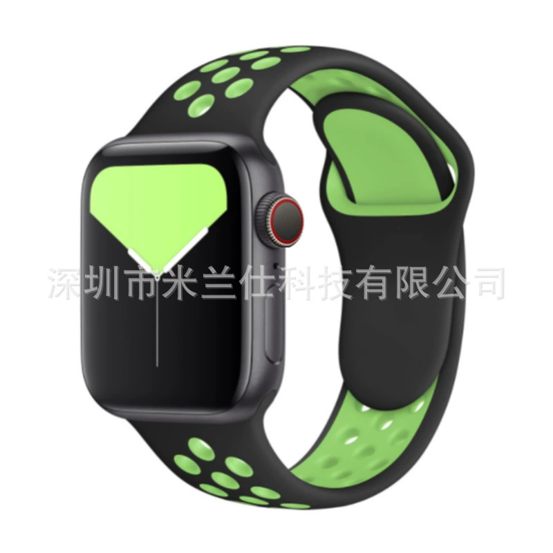 Двухцветный силиконовый браслет Nike S9 подходит для Apple iWatch6789se спортивный Ultra2