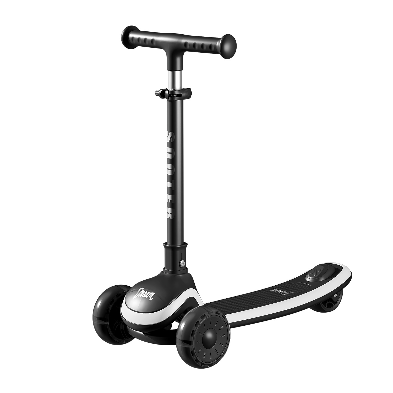Fábrica al por mayor scooter plegable para niños rueda flash scooter para niños un solo pie coche de equilibrio juguete scooter