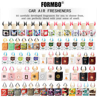 Cross-border English version FORMBO car lanyard perfume bottle car odor removal aromatherapy pendant jewelry perfume