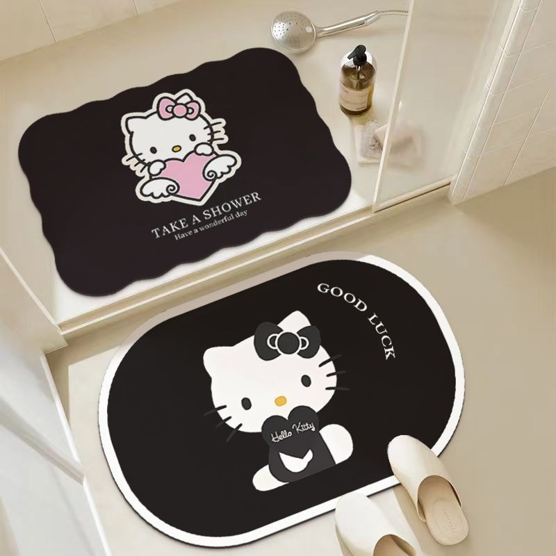 Kitty Gato alfombra de barro de diatomeas absorción de agua acolchado de secado rápido acolchado de inodoro anti-deslizante acolchado de puerta de entrada anti-sucia